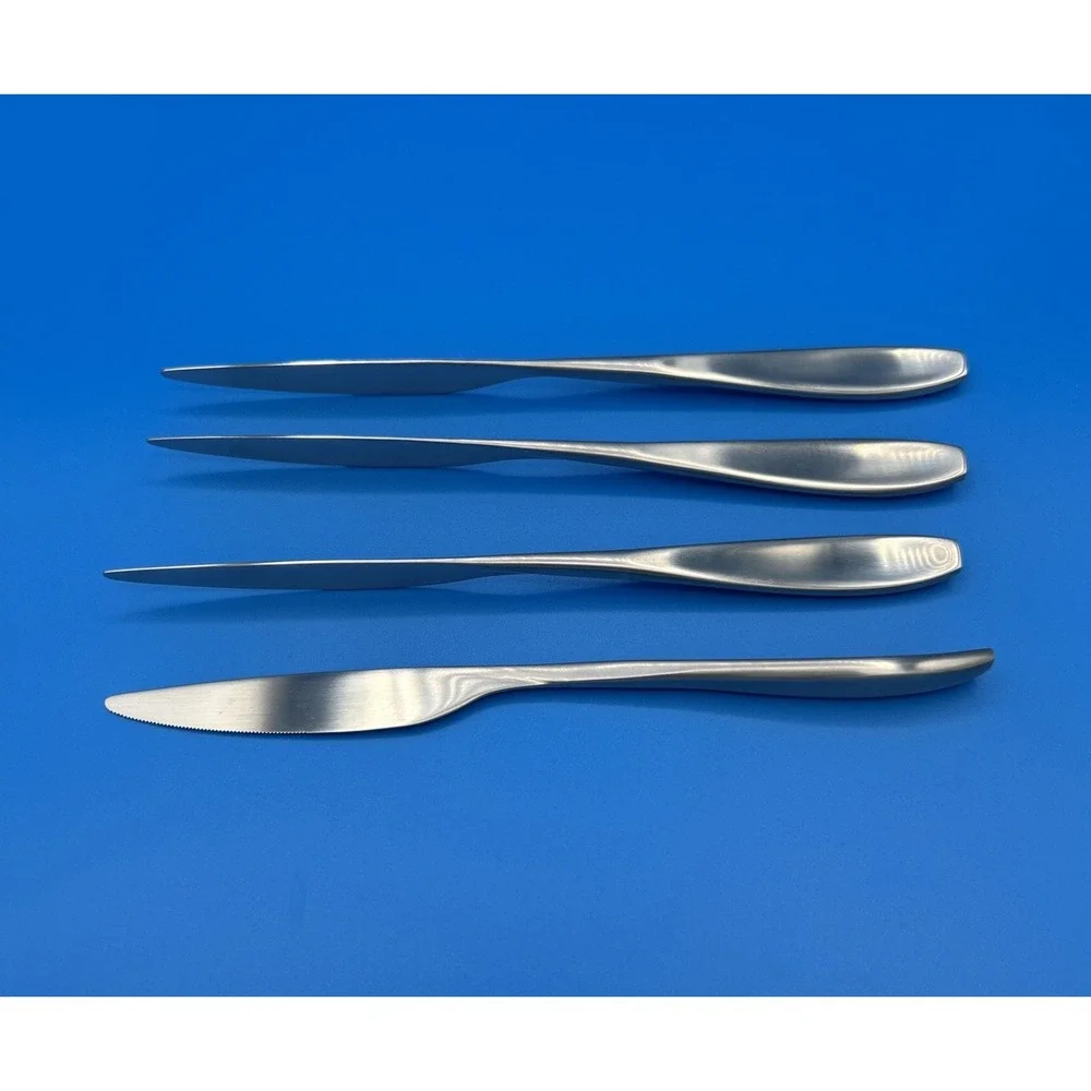 Oneida Sestina Dinner Knives Set of 4 Silver 9.75